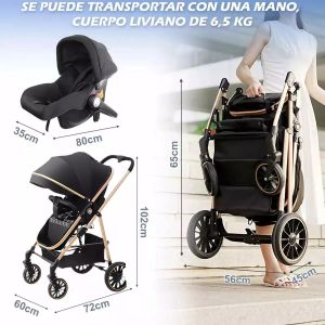 3-in-1 Foldable Baby Stroller/Pushchair